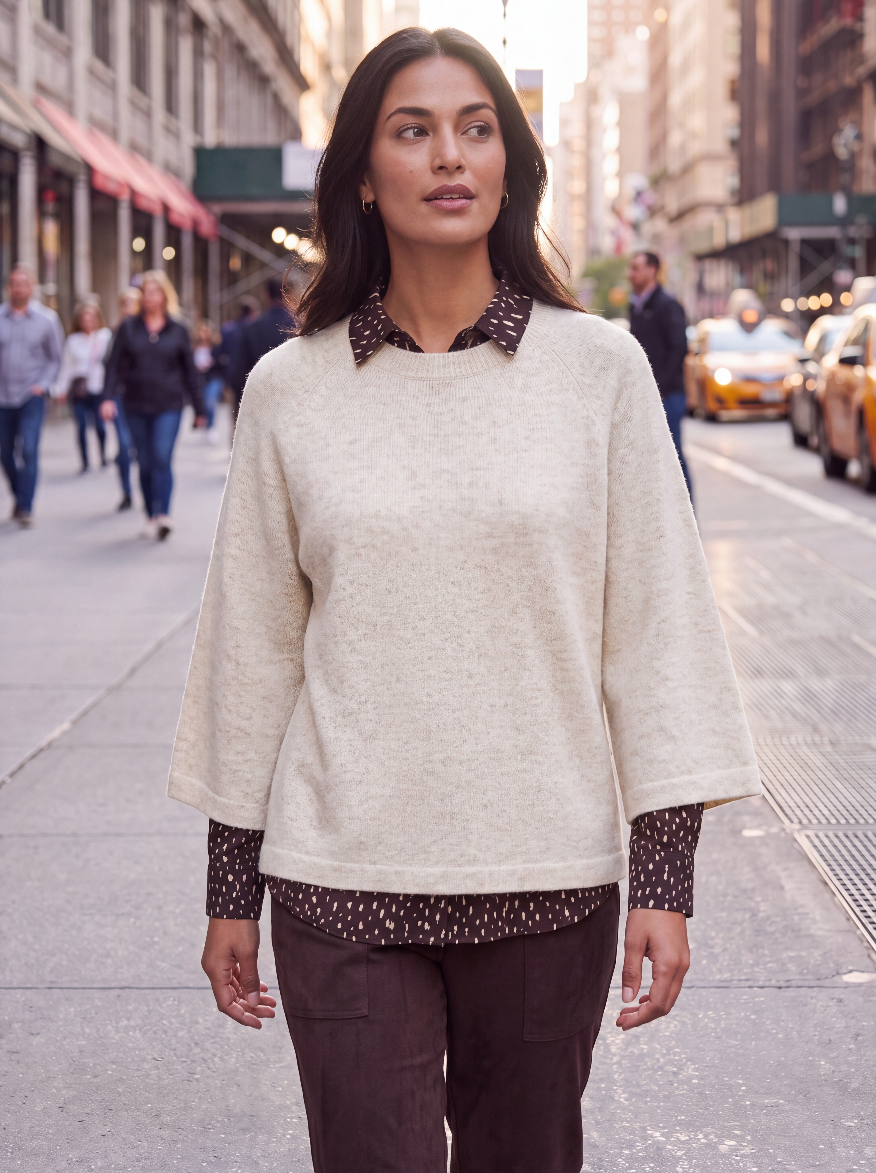 Dámsky pulóver BROADWAY NYC FASHION ECRU MELANGE s.WEAR 8